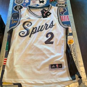 Spurs Leonard old school jersey Swingman TAGS!